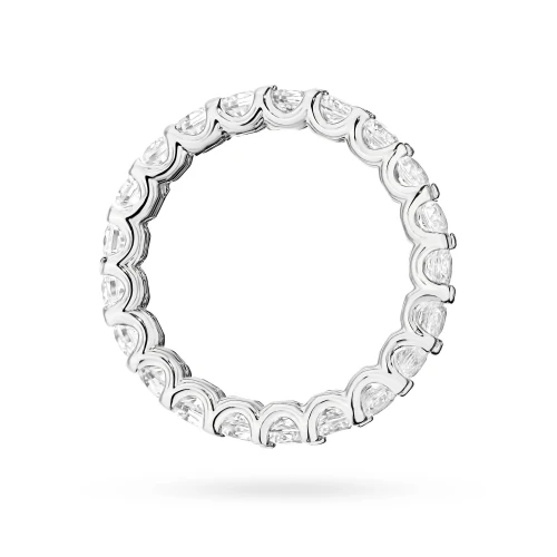 Pierścionek z białego złota z diamentami  laboratoryjnymi dookoła obrączka Lab Diamonds