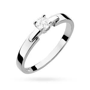 zaręczynowy pierścionek z białego złota  z diamentem laboratoryjnym 0,20ct Lab Diamonds
