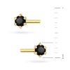 Klasyczne złote kolczyki z czarnymi diamentami 2 x 0,04ct K0501.Z3.DIB.01 marko