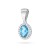 Okazała zawieszka z białego złota z topazem 1.70ct i brylantami Z0080.B3.TOB.01 marko