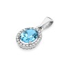 Okazała zawieszka z białego złota z topazem 1.70ct i brylantami Z0080.B3.TOB.01 marko