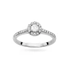 Pierścionek z białego złota z diamentem laboratoryjnym 0,15ct Lab Diamonds oprawa Halo W0406.B3.LDW.01 marko