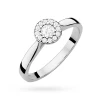 Pierścionek z białego złota z diamentem laboratoryjnym 0,15ct Lab Diamonds oprawa Halo W0362.B3.LDW.01 marko