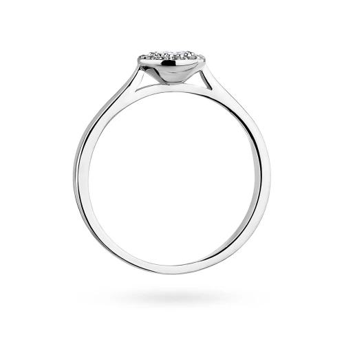 Pierścionek z białego złota z diamentem  laboratoryjnym 0,15ct Lab Diamonds oprawa Halo