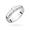 Pierścionek z białego złota z diamentem laboratoryjnym 0,25ct Lab Diamonds szeroki obrączka W0356.B3.LDW.01 marko