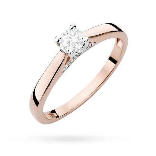 Pierścionek z różowego złota z diamentem  laboratoryjnym 0,25ct Lab Diamonds oryginalny