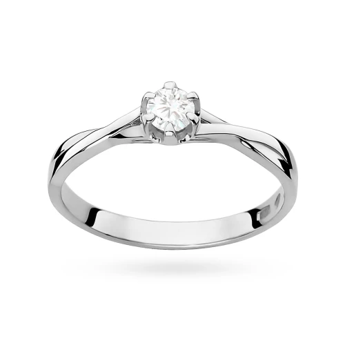 Zaplatany pierścionek z białego złota z diamentem laboratoryjnym 0,20ct Lab Diamonds W0340.B3.LDW.05 marko