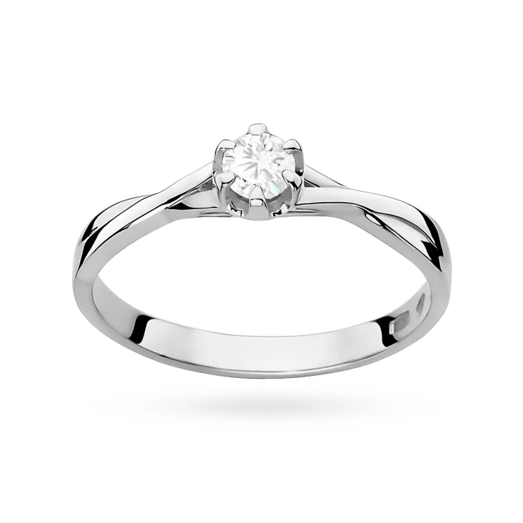 Zaplatany pierścionek z białego złota z diamentem laboratoryjnym 0,20ct Lab Diamonds W0340.B3.LDW.05 marko
