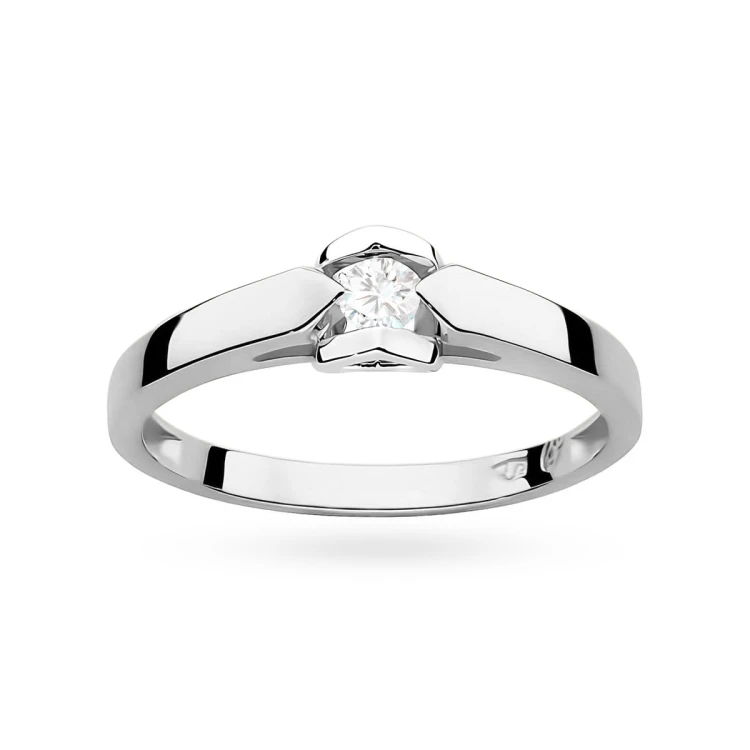 Pierścionek z sercem z białego złota z diamentem laboratoryjnym 0,10ct Lab Diamonds W0320.B3.LDW.03 marko