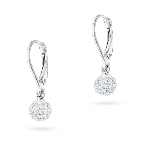 Srebrne kolczyki błyszczące kule shamballa Swarovski 8mm Soledo K2000-925 marko