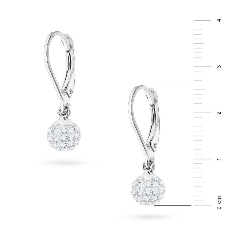 Srebrne kolczyki błyszczące kule shamballa Swarovski 8mm Soledo K2000-925 marko