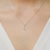 Zawieszka z białego złota 585 pojedynczy brylant 0,10ct Z0045.B3.DIW.01 marko