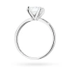 Klasyczny pierścionek z białego złota z pojedynczym prostokątnym diamentem laboratoryjnym Lab Diamonds W0691.B3.LDW.01 marko