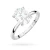 Klasyczny pierścionek z białego złota z pojedynczym owalnym diamentem laboratoryjnym Lab Diamonds W0688.B3.LDW.01 marko