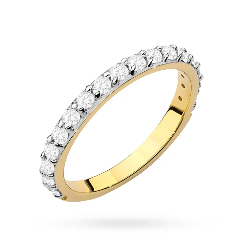 Pierścionek z diamentami laboratoryjnymi żółte złoto Lab Diamonds obrączka W0532.Z3.LDW.01 marko