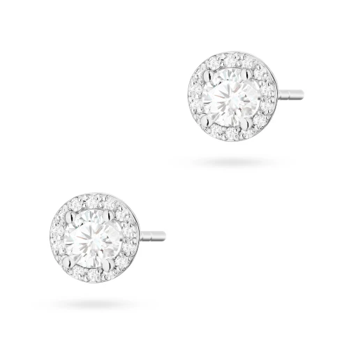 Klasyczne kolczyki sztyft z diamentami  laboratoryjnymi 2 x 0,50ct białe złoto Lab Diamonds