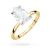 Klasyczny złoty pierścionek z pojedynczym diamentem laboratoryjnym w kształcie łezki Lab Diamonds W0689.Z3.LDW.01 marko