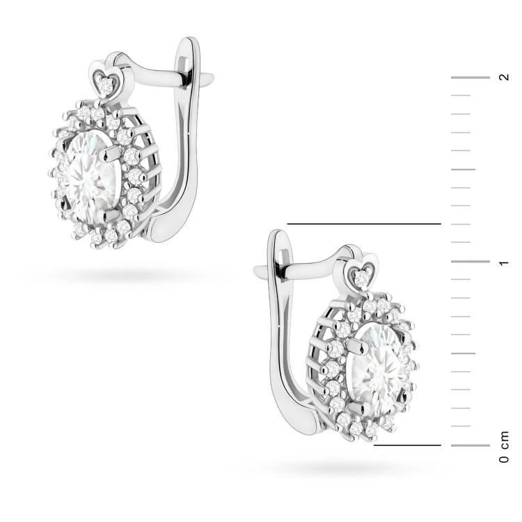Złote kolczyki z brylantami markiza kwiatek diamenty laboratoryjne Lab Diamonds białe złoto K0312.B3.LDW.01 marko