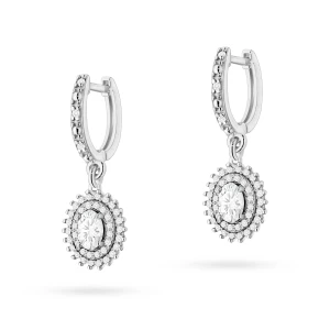 Kolczyki z białego złota długie wiszące diamenty laboratoryjne Lab Diamonds