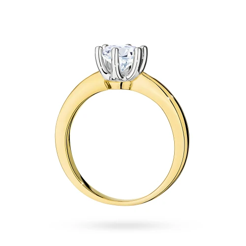Okazały złoty pierścionek z diamentem  laboratoryjnym 0,70ct Lab Diamonds