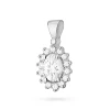 Zawieszka z białego złota z diamentem laboratoryjnym Lab Diamonds i brylantami kwiatek markiza Z0182.B3.LDW.01 marko
