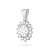 Zawieszka z białego złota z diamentem laboratoryjnym Lab Diamonds i brylantami kwiatek markiza Z0182.B3.LDW.01 marko