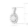 Zawieszka z białego złota z diamentem laboratoryjnym Lab Diamonds i brylantami kwiatek markiza Z0182.B3.LDW.01 marko