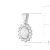 Zawieszka z białego złota z diamentem laboratoryjnym Lab Diamonds i brylantami kwiatek markiza Z0182.B3.LDW.01 marko