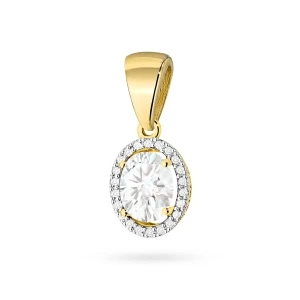 Okazała złota zawieszka z diamentem  laboratoryjnym Lab Diamonds
