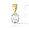 Okazała złota zawieszka z diamentem laboratoryjnym Lab Diamonds i brylantami Z0080.Z3.LDW.01 marko