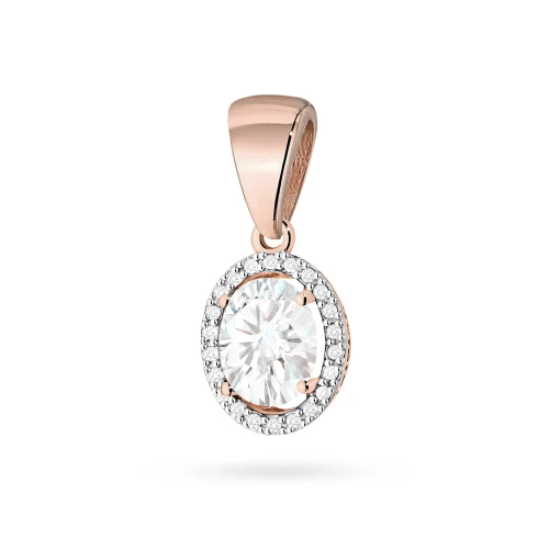 Okazała zawieszka z różowego złota  z diamentem laboratoryjnym Lab Diamonds
