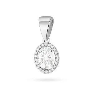 Okazała zawieszka z białego złota  z diamentem laboratoryjnym Lab Diamonds
