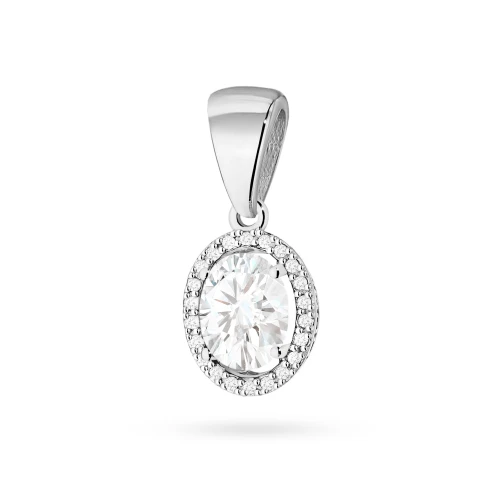Okazała zawieszka z białego złota  z diamentem laboratoryjnym Lab Diamonds