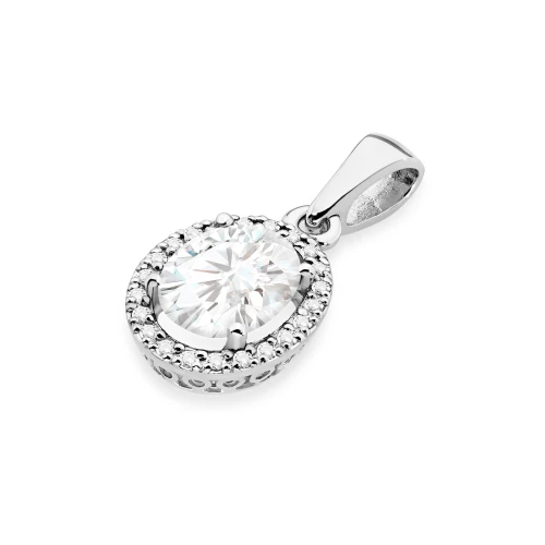 Okazała zawieszka z białego złota z diamentem laboratoryjnym Lab Diamonds i brylantami  Z0080.B3.LDW.01 marko