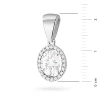 Okazała zawieszka z białego złota z diamentem laboratoryjnym Lab Diamonds i brylantami  Z0080.B3.LDW.01 marko