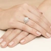 Pierścionek białe złoto okrągłym diamentem laboratoryjnym Lab Diamonds i brylantami W0274.B3.LDW.01 marko