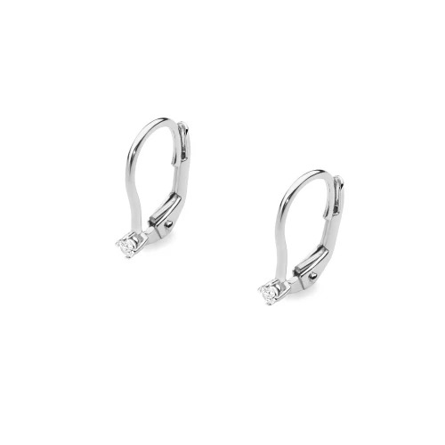 Kolczyki z białego złota z brylantami 0,06ct klasyczne basic K0057.B3.DIW.01 marko