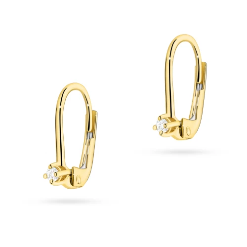 Złote kolczyki z brylantami 0,06ct klasyczne basic K0057.Z3.DIW.01 marko