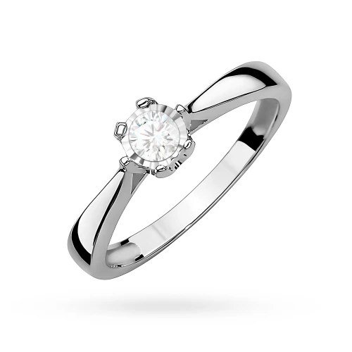 Białe złoto pierścionek z pojedynczym brylantem diamentem laboratoryjnym 0,20ct Lab Diamonds W0429.B3.LDW.01 marko
