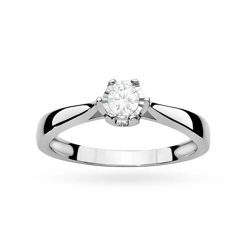 Białe złoto pierścionek z pojedynczym brylantem diamentem laboratoryjnym 0,20ct Lab Diamonds W0429.B3.LDW.01 marko