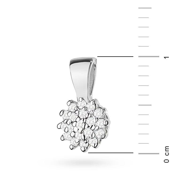Zawieszka klasyczna z brylantami 0,10ct białe złoto Z0401.B3.DIW.01 marko