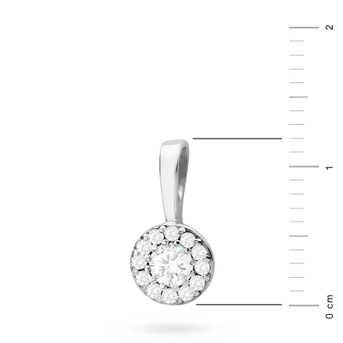 Zawieszka z białego złota kółeczko z  brylantami 0.22ct Premio