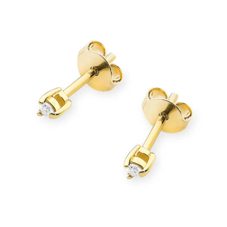Złote kolczyki z brylantami 0,08ct K0035.Z3.DIW.01 marko