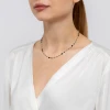 Srebrny pozłacany naszyjnik z czarnymi i szarymi koralikami Kleur N1130-925-CZZ marko