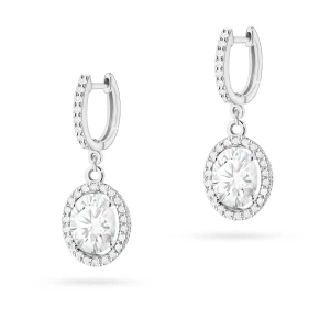 Okazałe wiszące kolczyki z białego złota  diament laboratoryjny Lab Diamonds i brylanty