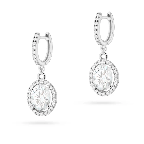 Okazałe wiszące kolczyki z białego złota diament laboratoryjny Lab Diamonds i brylanty K0080.B3.LDW.01 marko