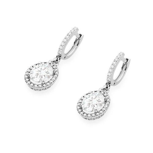Okazałe wiszące kolczyki z białego złota diament laboratoryjny Lab Diamonds i brylanty K0080.B3.LDW.01 marko