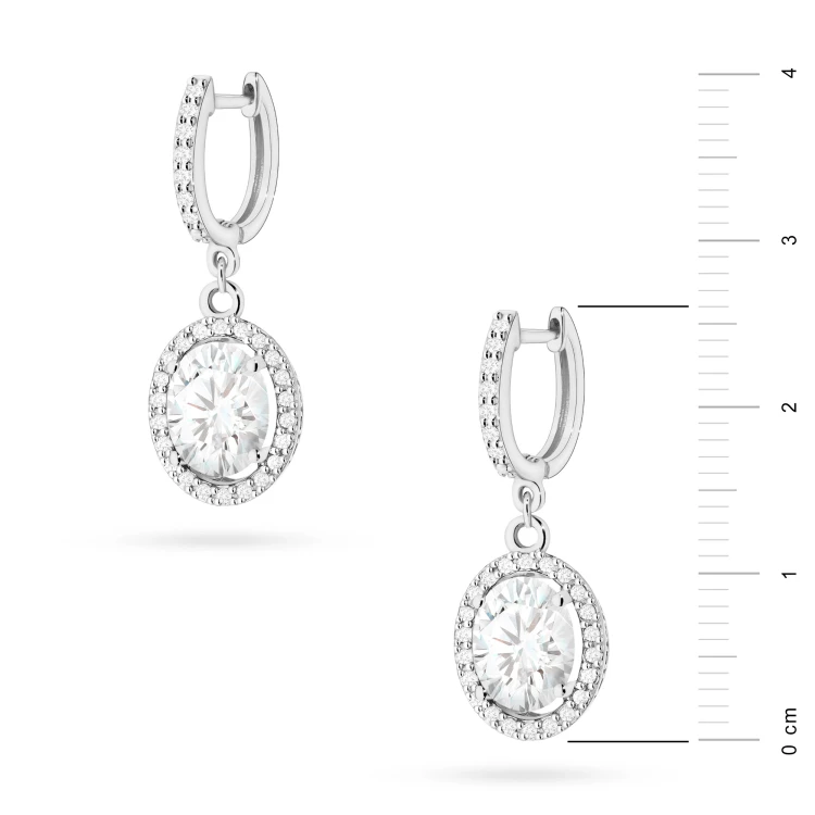 Okazałe wiszące kolczyki z białego złota diament laboratoryjny Lab Diamonds i brylanty K0080.B3.LDW.01 marko