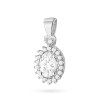 Zawieszka z białego złota z diamentem laboratoryjnym Lab Diamonds i brylantami kwiatek markiza serce Z0312.B3.LDW.01 marko