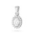Zawieszka z białego złota z diamentem laboratoryjnym Lab Diamonds i brylantami kwiatek markiza serce Z0312.B3.LDW.01 marko